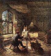 OSTADE, Adriaen Jansz. van The Painter in His Studio sg oil painting